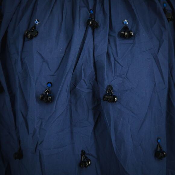 J. Crew Size Medium M Blue Bead Sequin Dangle The Perfect Embellished Top NEW - Picture 3 of 7